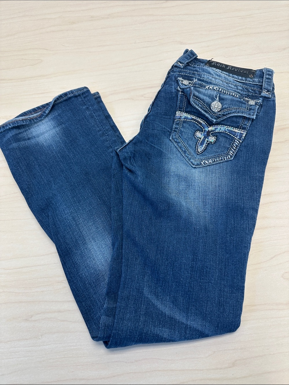 Rock Revival Celine Bootcut  Women's Dark Blue jeans size 28